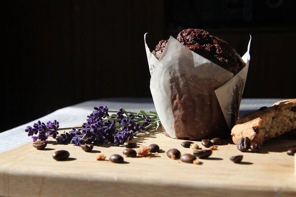 chocoladetaart met lavendel